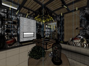stylish family living room design 07 3D Model