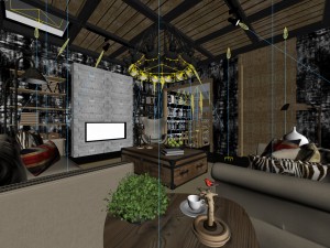stylish family living room design 07 3D Model