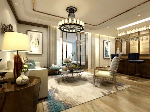 stylowy projekt salonu rodzinnego 08 Model 3D