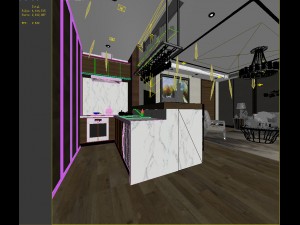 stylish family living room design 08 3D Model