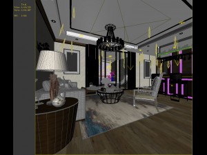 stylish family living room design 08 3D Model