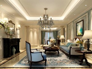 stylish family living room design 09 3D Model