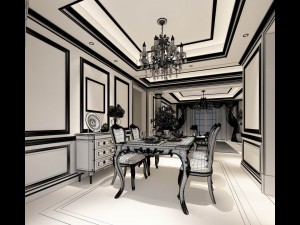 stylish family living room design 09 Model 3D
