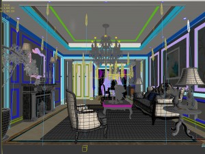 stylish family living room design 09 Model 3D