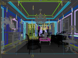 stylish family living room design 09 Model 3D
