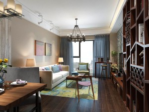stylish family living room design 10 Modello 3D