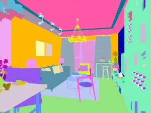 stylish family living room design 10 3D Model