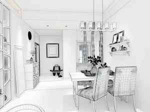 stylish family living room design 10 3D Model