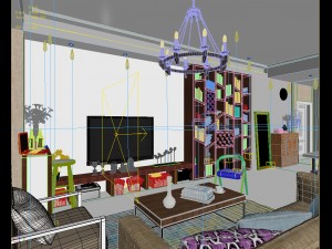 stylish family living room design 10 3D 모델