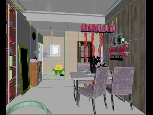 stylish family living room design 10 3D Model