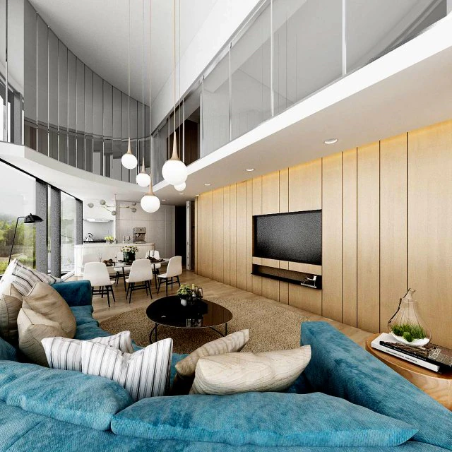 stylish family living room design 11 3D Model .c4d .max .obj .3ds .fbx .stl .blend