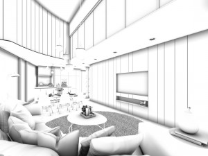 stylish family living room design 11 3D Модель