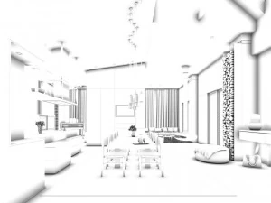 stylish family living room design 12 3D Model
