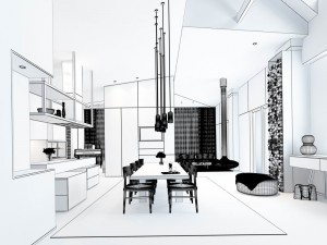 stylish family living room design 12 3D-Modell