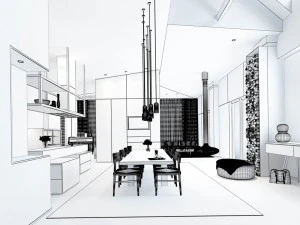 stylish family living room design 12 3D Model
