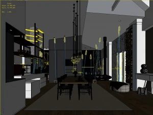 stylish family living room design 12 3D Model