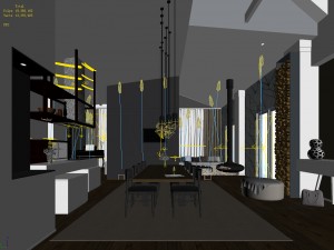 stylish family living room design 12 3D-Modell