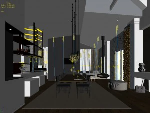 stylish family living room design 12 3D Model