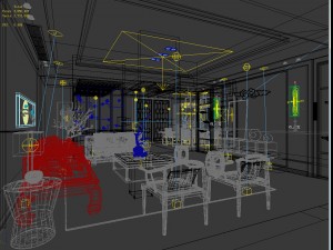 stylish family living room design 13 Model 3D