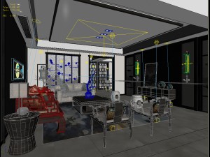 stylish family living room design 13 Model 3D