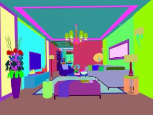 stylish family living room design 14 3D Model