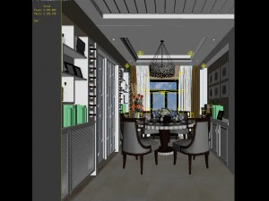 stylish family living room design 14 3D Model