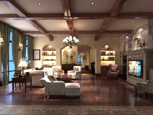 stylish family living room design 15 3D Model