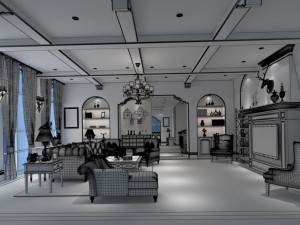 stylish family living room design 15 Modelo 3D