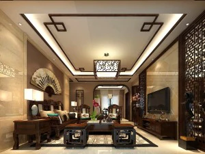 세련된 가족 거실 디자인 16 3D 모델