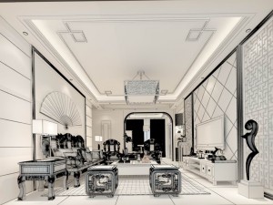stylish family living room design 16 Model 3D