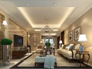 stylish family living room design 17 3D Model
