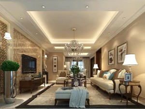 세련된 가족 거실 디자인 17 3D 모델