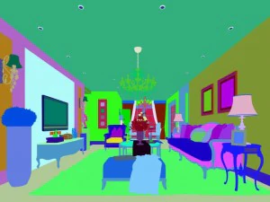 stylish family living room design 17 3D Model