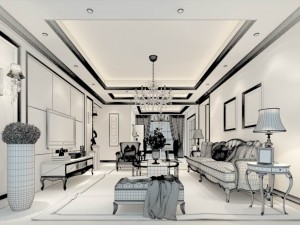 stylish family living room design 17 Modello 3D