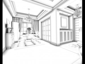 stylish family living room design 17 Modello 3D