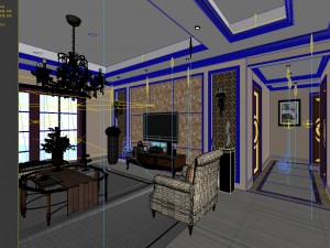 stylish family living room design 17 Modello 3D