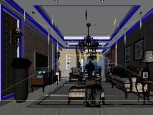 stylish family living room design 17 Modello 3D