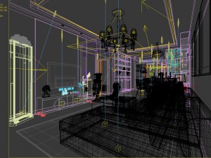 stylish family living room design 18 3D Modell