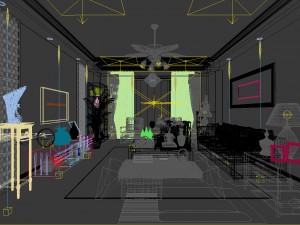 stylish family living room design 19 Modelo 3D