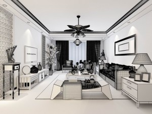 stylish family living room design 19 Modelo 3D