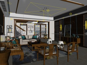 stylish family living room design 20 3D 모델