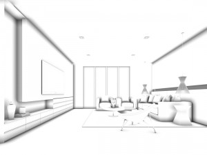 stylish family living room design 21 3Dモデル