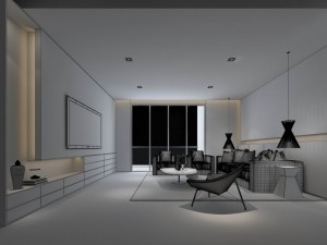stylish family living room design 21 3Dモデル