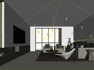 stylish family living room design 21 3Dモデル
