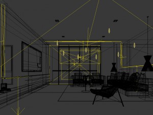stylish family living room design 21 3Dモデル