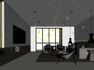 stylish family living room design 21 3Dモデル