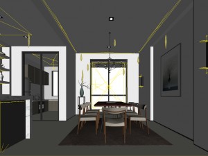 stylish family living room design 21 3Dモデル