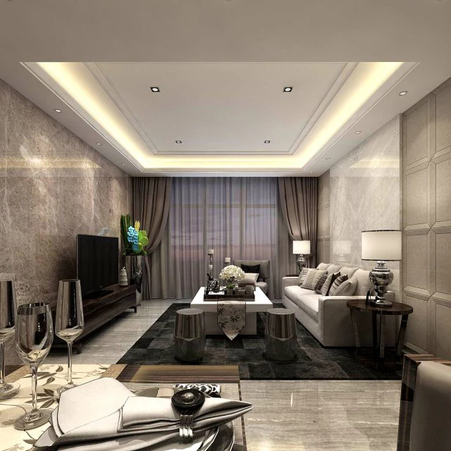 stylish family living room design 22 3D Model .c4d .max .obj .3ds .fbx .stl .blend 