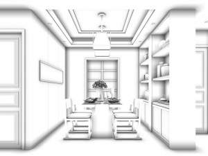 stylish family living room design 22 3D मॉडल