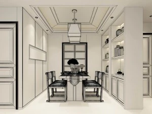 stylish family living room design 22 3D Model